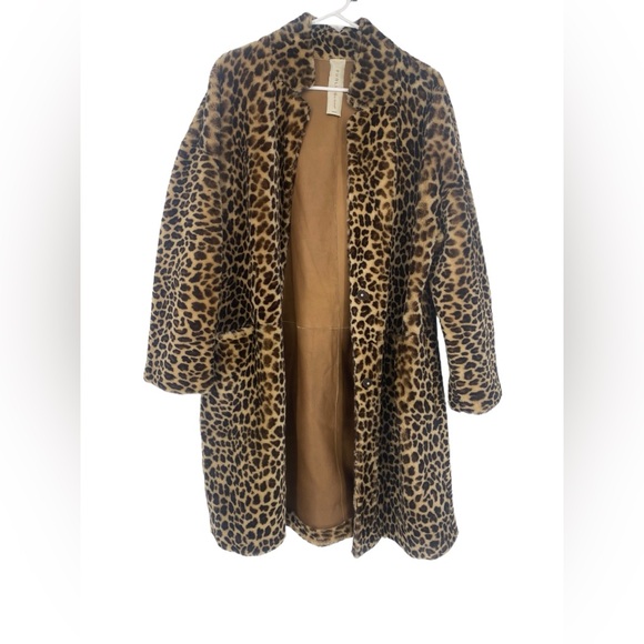 Furling by Giani | 100% Lambskin Leopard Print Coat | Size 42 | Made in Italy - Picture 1 of 16